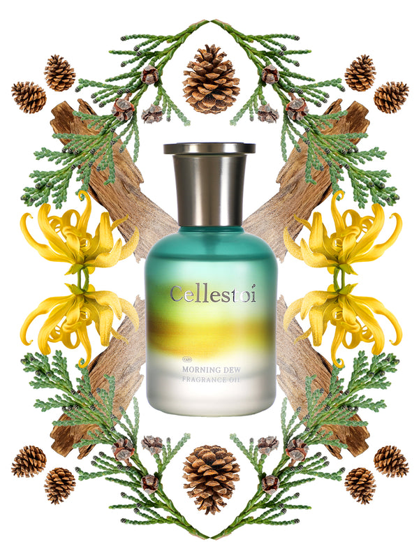 Cellestoi Morning Dew Fragrance Oil 40ml | Clean & Crisp | Floral Green Woody | Alcohol-Free | 24h Long Lasting