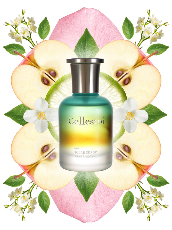 Cellestoi Solar Surge Fragrance Oil 40ml Alcohol-Free | Elegant & Luxurious | 24h Long Lasting |  Fruity Soft Floral