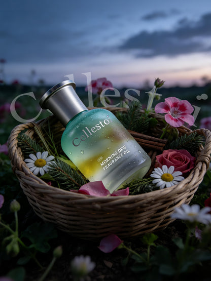 Cellestoi Morning Dew Fragrance Oil 40ml | Clean &amp; Crisp | Floral Green Woody | Alcohol-Free | 24h Long Lasting